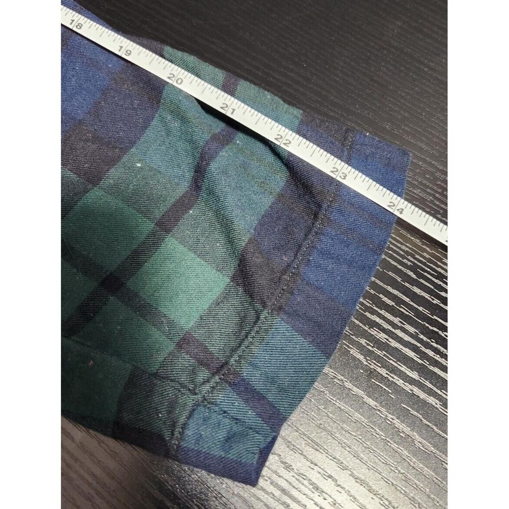 Polo Ralph Lauren Sleepwear‎ shirt Button down green blue plaid size M medium - Picture 7 of 8